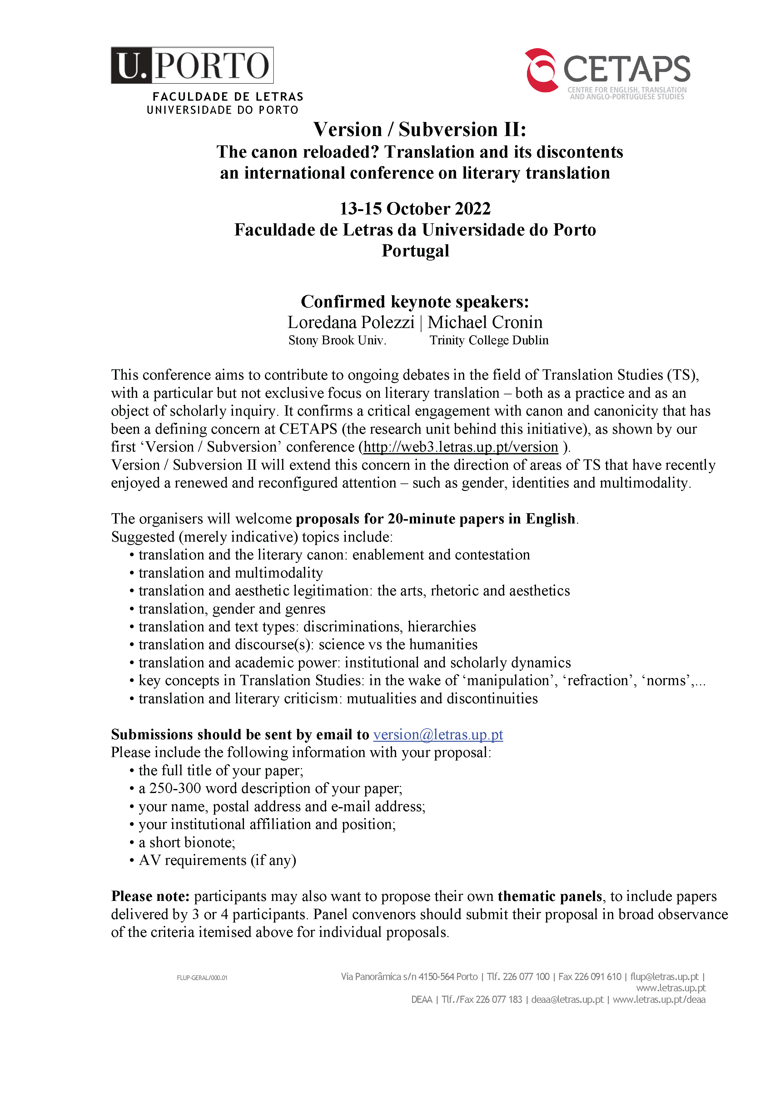 CFP Version Subversion II Page 1